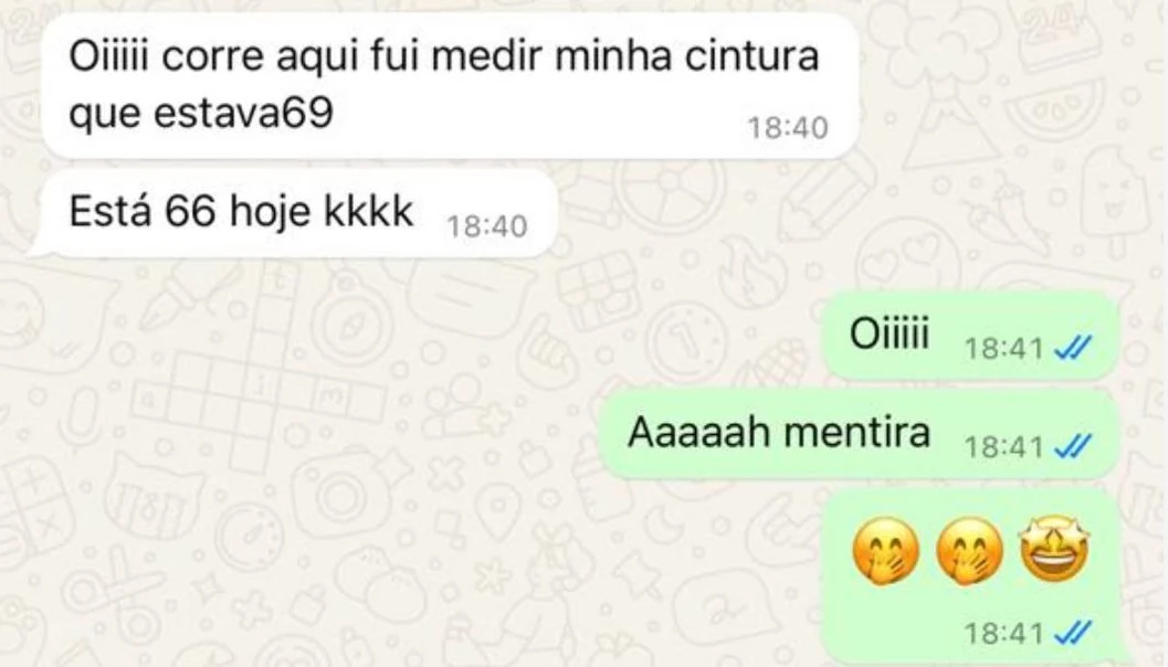 Depoimento real de aluna no WhatsApp